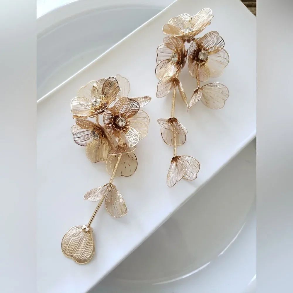 Zara Cascading Floral Earrings